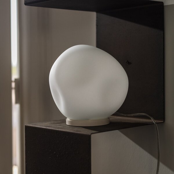 Lampa Stołowa Foscarini, Hoba Midi, biały, salon, szkło, design