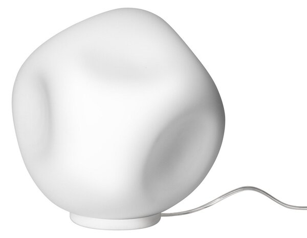 Lampa Stołowa Foscarini, Hoba Media, ściemnialny, biały, salon, szkło, design