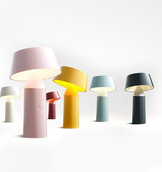 Lampa Stołowa MARSET, Bicoca, ściemnialny, niebieski, salon, tworzywo sztuczne, design