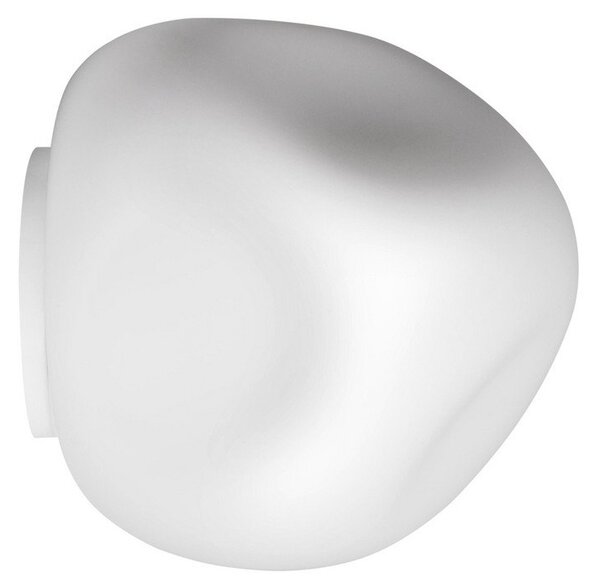 Lampa Sufitowa Foscarini, Hoba Media, ściemnialny, biały, salon, szkło, design