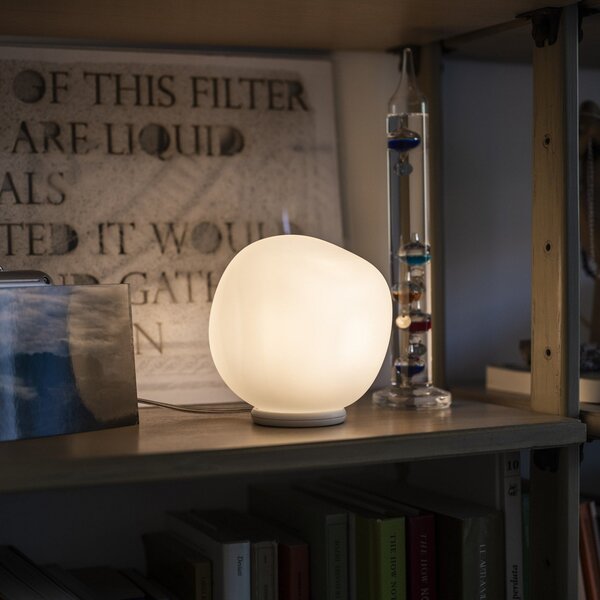 Lampa Stołowa Foscarini, Hoba Piccola, biały, salon, szkło, design