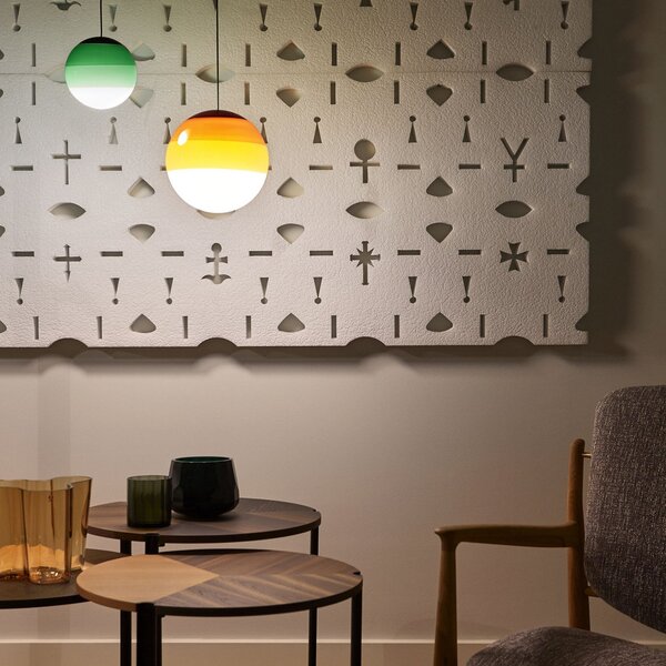 Lampa Wisząca MARSET, Dipping Light, ściemnialny, zielony, salon, szkło, design