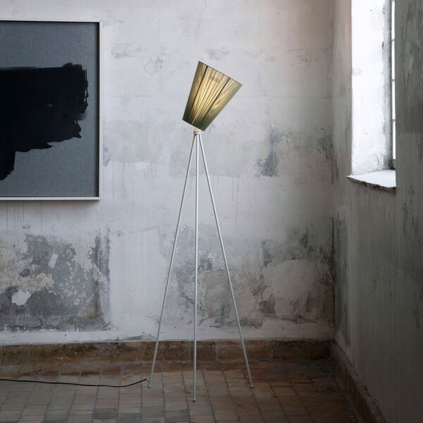 Lampa Podłogowa Northern, Oslo Wood, ściemnialny, zielony, salon, tkanina | tekstylia, design