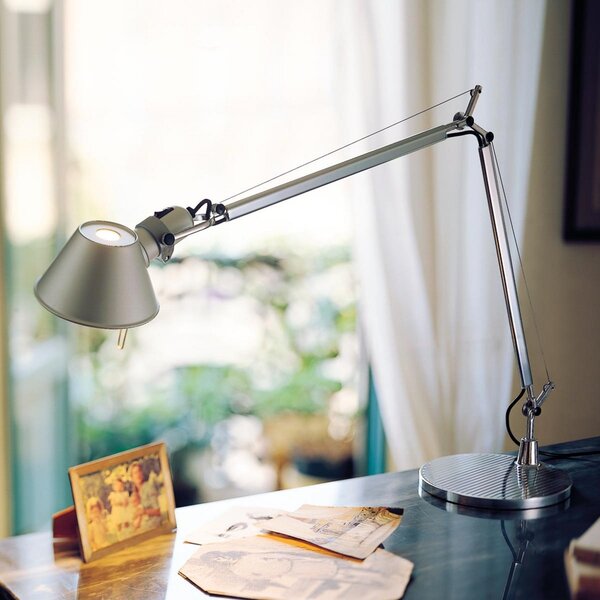 Lampa Stołowa Artemide, Tolomeo, ściemnialny, metaliczny, gabinet | pracownia, metal, design
