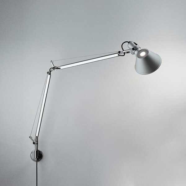 Lampa Ścienna Artemide, Tolomeo, ściemnialny, metaliczny, salon, metal, design
