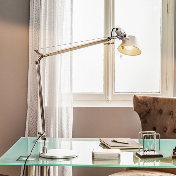 Lampa Stołowa Artemide, Tolomeo, metaliczny, gabinet | pracownia, metal, design