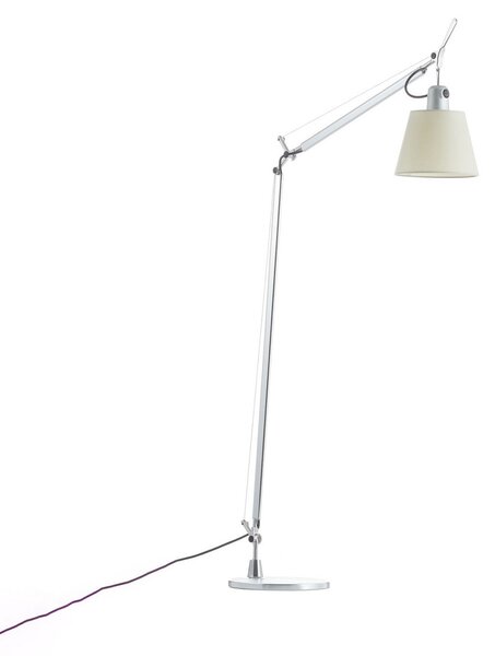 Lampa Podłogowa Artemide, Tolomeo, biały, salon, metal, design