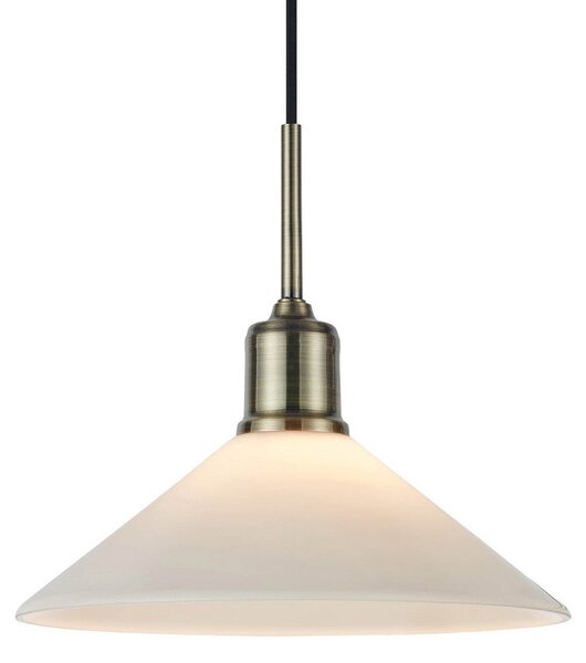 Vela Lampa Wisząca Antique Brass/Shiny White - Markslöjd