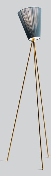 Lampa Podłogowa Northern, Oslo Wood, ściemnialny, złoty | mosiężny, salon, tkanina | tekstylia, design