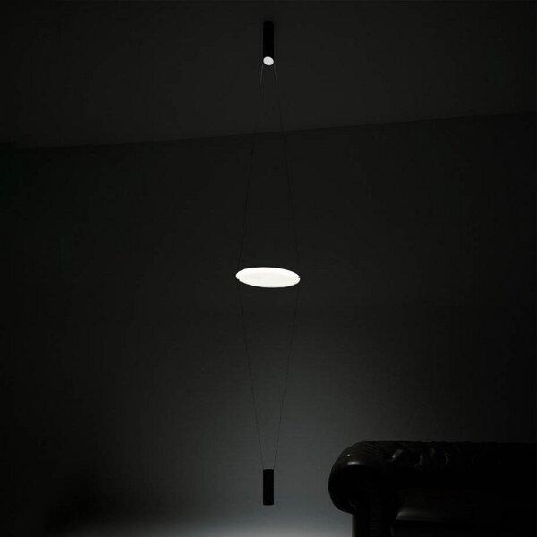 Lampa Wisząca Martinelli Luce, Coassiale, czarny, salon, metal, design