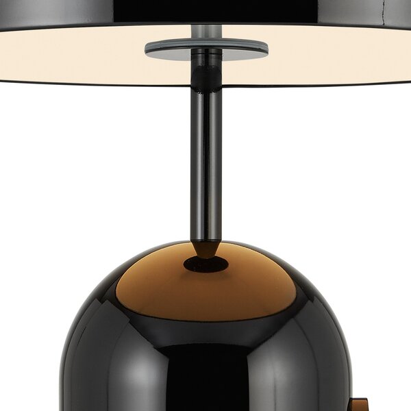 Lampa Stołowa Tom Dixon, Bell, ściemnialny, czarny, salon, metal, design