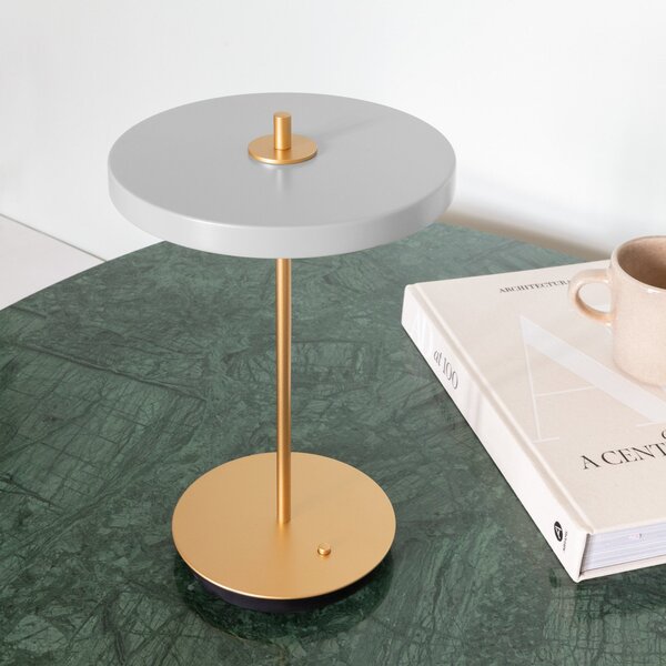 Lampa Stołowa UMAGE, Asteria Move, ściemnialny, szary, salon, metal, design