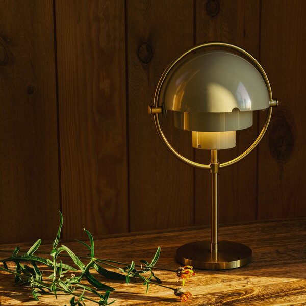 Lampa Stołowa GUBI, Multi-Lite, ściemnialny, złoty | mosiężny, salon, metal, design