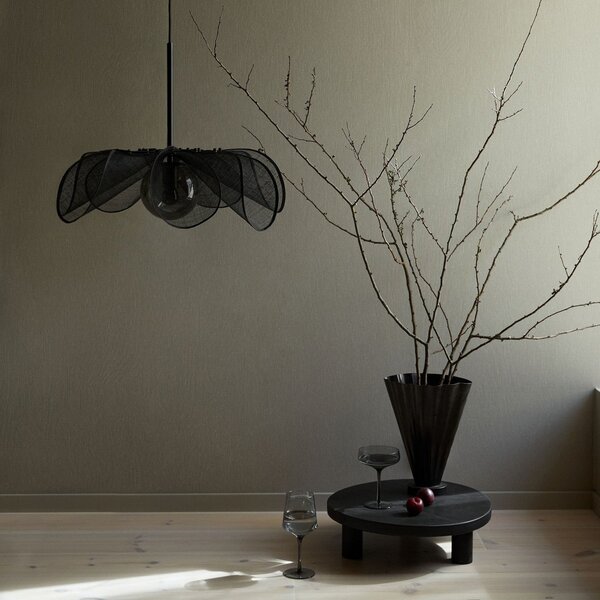Lampa Wisząca Markslöjd, Styrka, ściemnialny, czarny, salon, tkanina | tekstylia