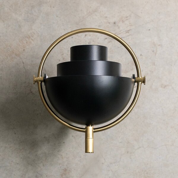 Lampa Ścienna GUBI, Multi-Lite, ściemnialny, czarny, salon, mosiądz, design