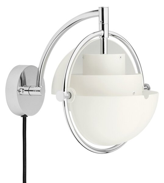 Lampa Ścienna GUBI, Multi-Lite, ściemnialny, biały, salon, mosiądz, design