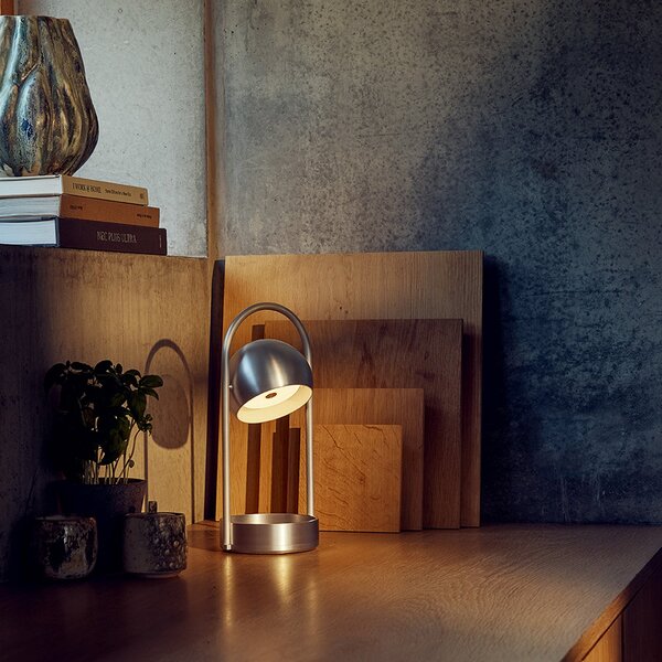 Lampa Stołowa FRANDSEN, Ball Portable, ściemnialny, metaliczny, salon, metal