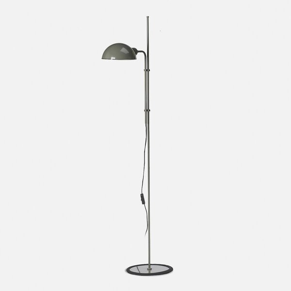 Lampa Podłogowa MARSET, Funiculí, szary, salon, metal, design