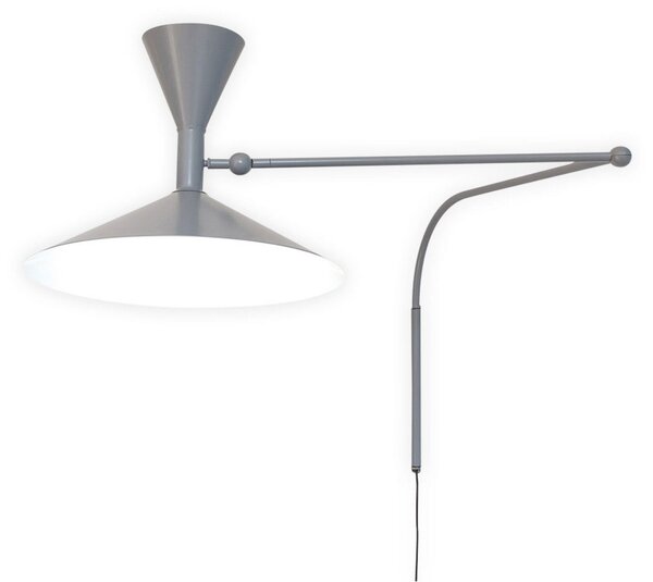 Lampa Ścienna Nemo Lighting, Lampe de Marseille, szary, salon, metal