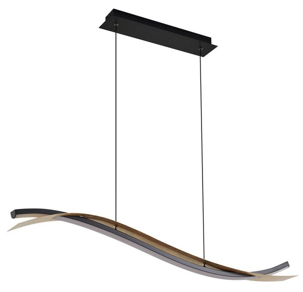 Lampa Wisząca Lucande, Alevia, ściemnialny, złoty | mosiężny, jadalnia, metal, design