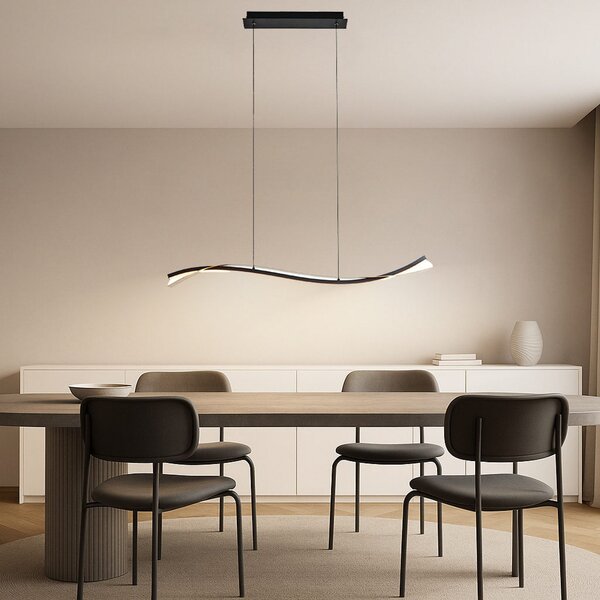 Lampa Wisząca Lucande, Alevia, ściemnialny, złoty | mosiężny, jadalnia, metal, design