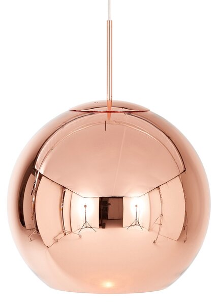 Lampa Wisząca Tom Dixon, Copper Round, ściemnialny, miedziany, salon, tworzywo sztuczne, design
