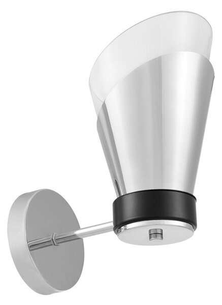LAMPA ŚCIENNA KINKIET NOWOCZESNY CHROMOWANY FABRO W1