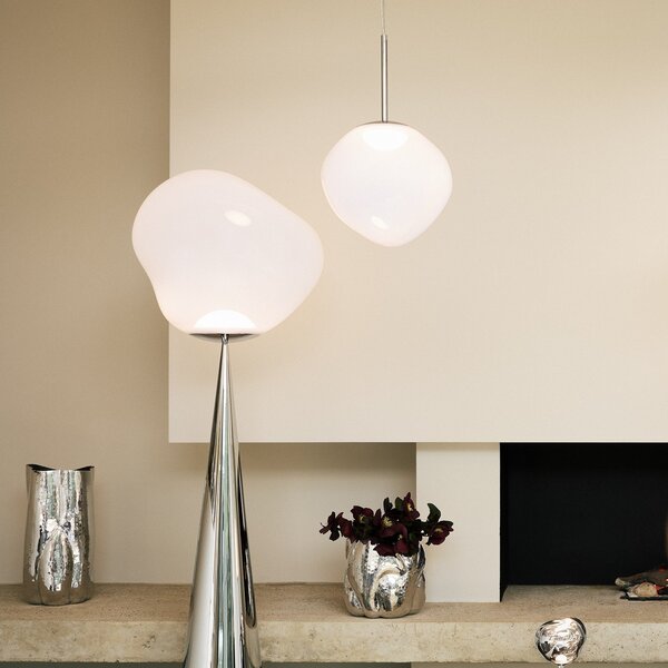 Lampa Wisząca Tom Dixon, Melt, ściemnialny, biały, salon, tworzywo sztuczne, design