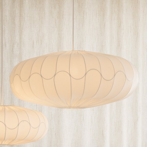 Lampa Wisząca Globen Lighting, ściemnialny, biały, salon, tkanina | tekstylia, skandynawski