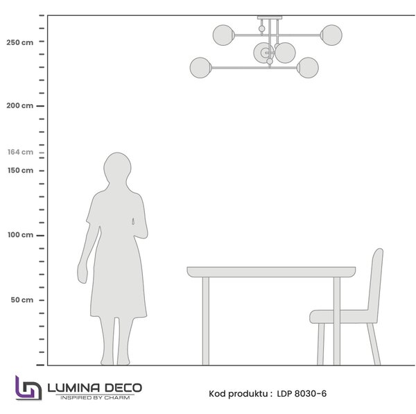 LAMPA WISZĄCA SUFITOWA NOWOCZESNA BERSAGO W6