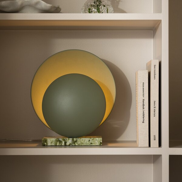 Lampa Stołowa Globen Lighting, ORBIT, zielony, salon, kamień, design