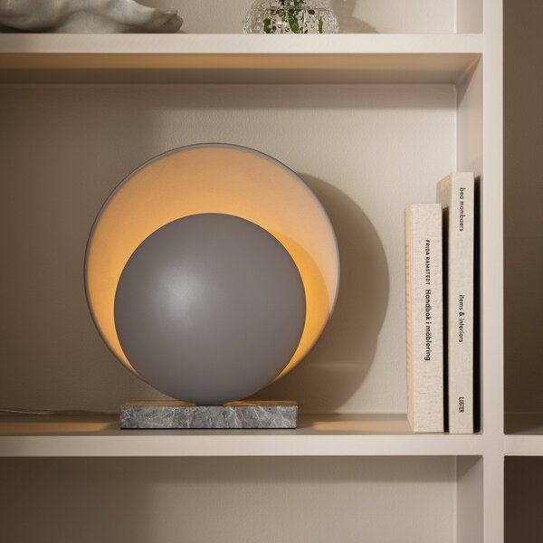 Lampa Stołowa Globen Lighting, ORBIT, szary, salon, kamień, design