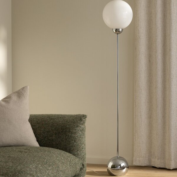 Lampa Podłogowa Globen Lighting, biały, salon, szkło, nowoczesny