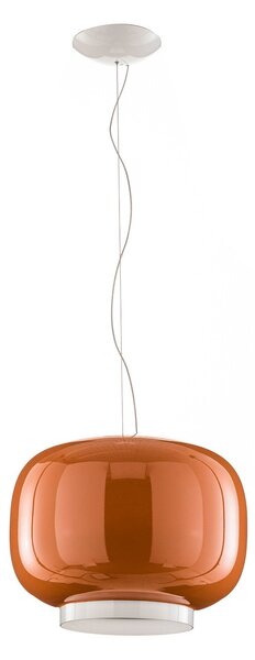 Lampa Wisząca Foscarini, Chouchin 1, ściemnialny, pomarańczowy, kuchnia, szkło, design