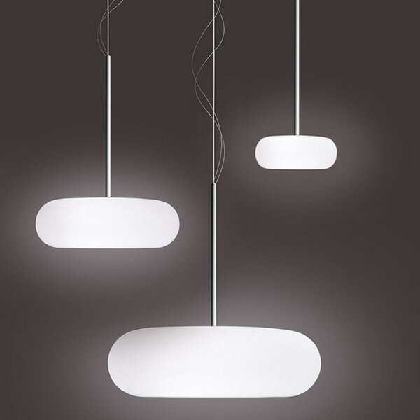 Lampa Wisząca Artemide, Itka, ściemnialny, biały, salon, szkło, nowoczesny