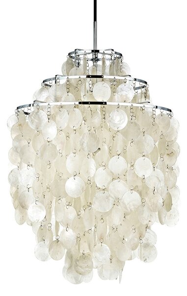 Lampa Wisząca Verpan, Fun 1DM, ściemnialny, biały, salon, kamień, design