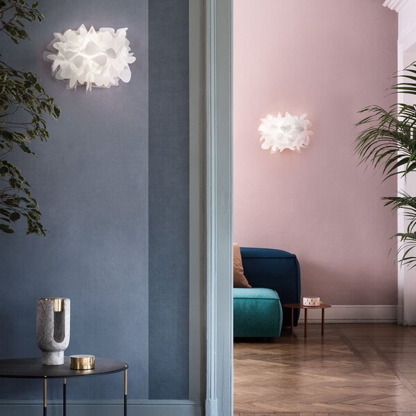 Lampa Ścienna Slamp, Clizia Mama Non Mama, ściemnialny, biały, salon, tworzywo sztuczne, design