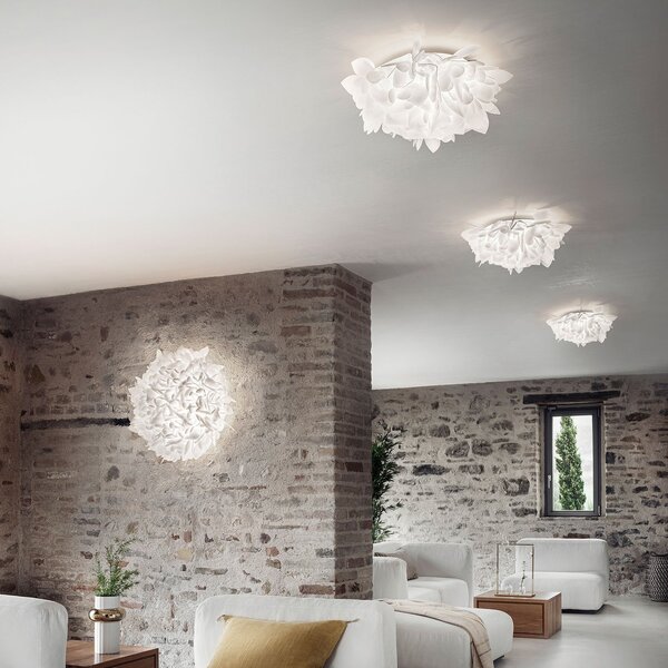 Lampa Ścienna Slamp, Veli, ściemnialny, biały, salon, tworzywo sztuczne, design