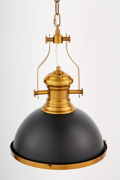 LAMPA WISZĄCA INDUSTRIALNA LOFT CZARNO-MOSIĘŻNA ETTORE