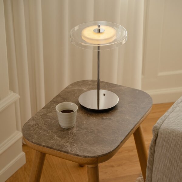 Lampa Stołowa UMAGE, Asteria MOVE, ściemnialny, metaliczny, salon, metal, design