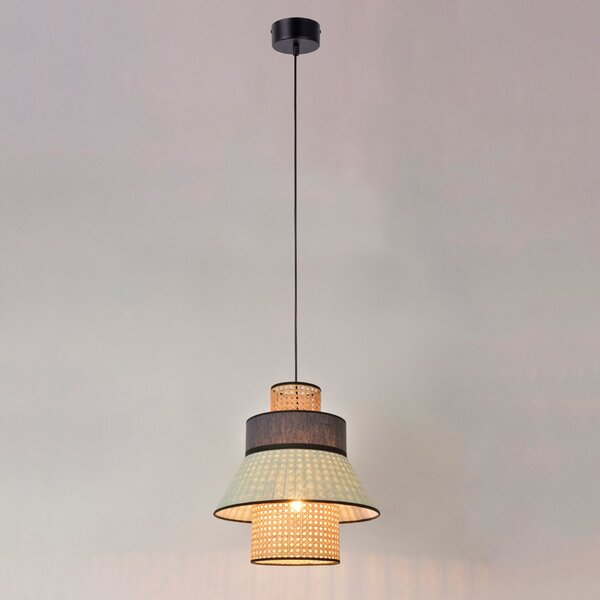 Lampa Wisząca MARKET SET, Singapour XML, ściemnialny, zielony, salon, tkanina | tekstylia, design