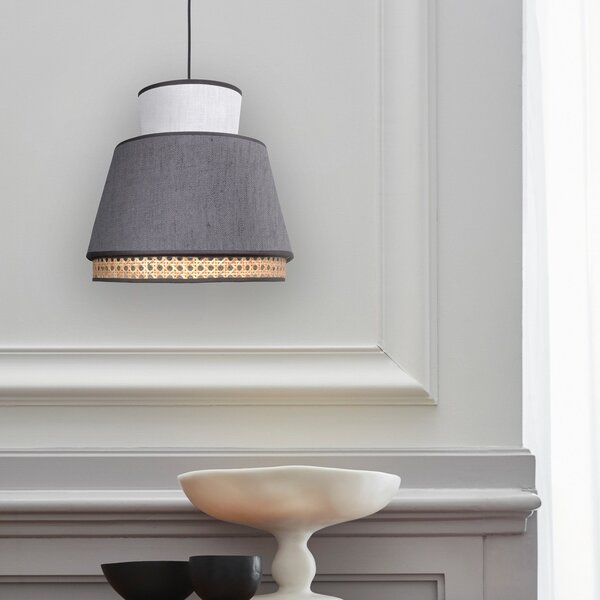 Lampa Wisząca MARKET SET, Singapour XM, ściemnialny, czarny, salon, tkanina | tekstylia, design
