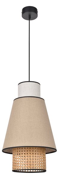Lampa Wisząca MARKET SET, Singapour S, ściemnialny, beżowy, salon, tkanina | tekstylia, design