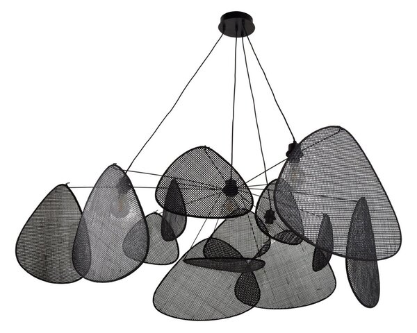 Lampa Wisząca MARKET SET, Screen, ściemnialny, czarny, salon, drewno, design
