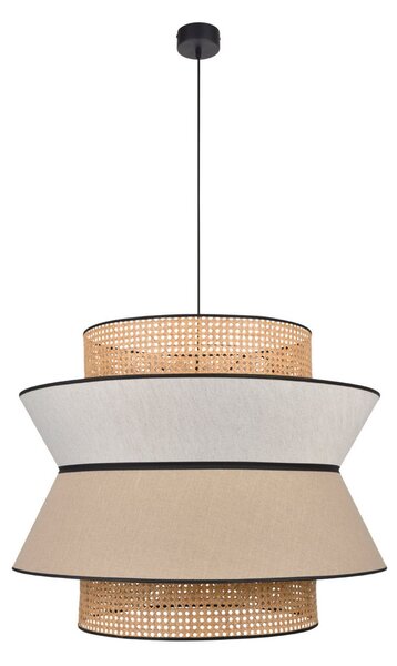 Lampa Wisząca MARKET SET, Singapour XXL, ściemnialny, beżowy, salon, tkanina | tekstylia, design