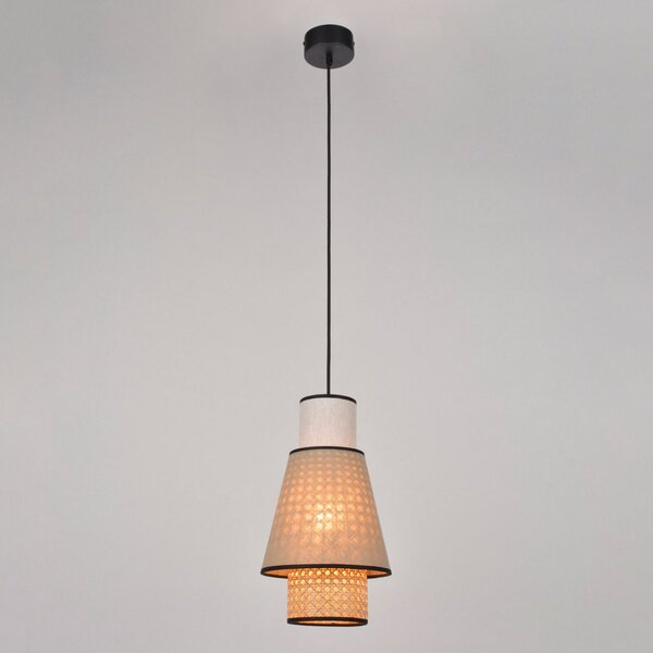 Lampa Wisząca MARKET SET, Singapour XS, ściemnialny, beżowy, salon, tkanina | tekstylia, design