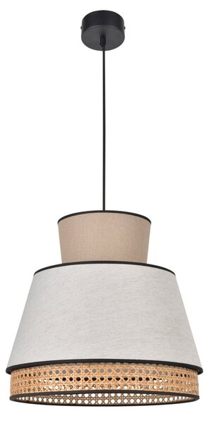Lampa Wisząca MARKET SET, Singapour M, ściemnialny, beżowy, salon, tkanina | tekstylia, design