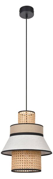 Lampa Wisząca MARKET SET, Singapour XML, ściemnialny, drewniany, salon, tkanina | tekstylia, design