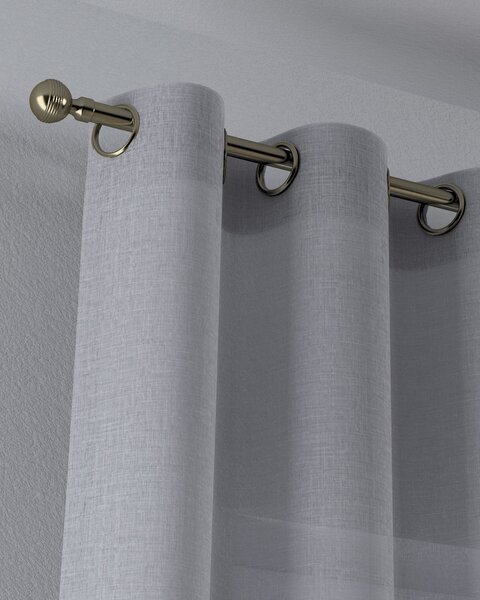 Firana na przelotkach kolor szary tkanina półprzezroczysta, strukturalna