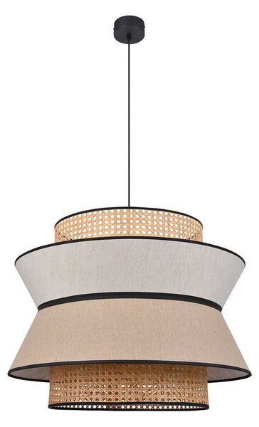 Lampa Wisząca MARKET SET, Singapour XL, ściemnialny, beżowy, salon, tkanina | tekstylia, design